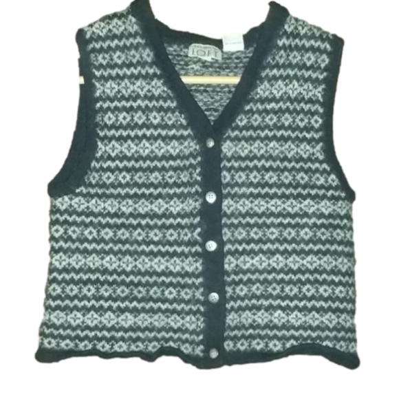 Tops - Vintage Ann Taylor LOFT Cropped Sweater Vest Wool Sz M